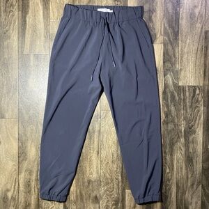 MM Lafleur Delaney Jogger Women’s Small OrigamiTech Travel Pants Slate Trouser